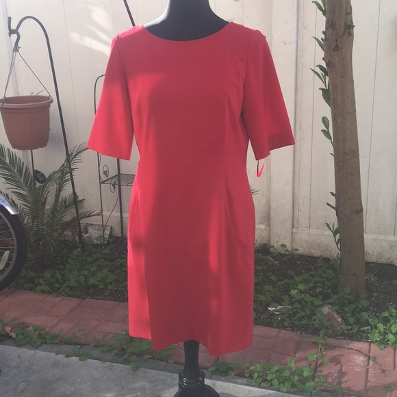 Tahari gorgeous red dress with pockets. - Picture 1 of 4